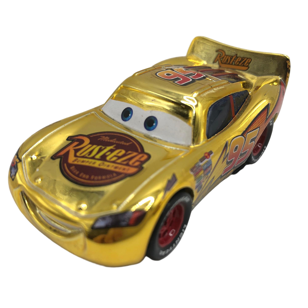 Cars Tobyeat Disney Pixar Mattle No.95 Golden Lightning McQueen 1:55 Scale รถเหล็ก