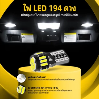 AUXITO 2PC T10 W5W LED Super Bright 168 194 หลอดไฟ LED Canbus ภายในรถสําหรับไฟที