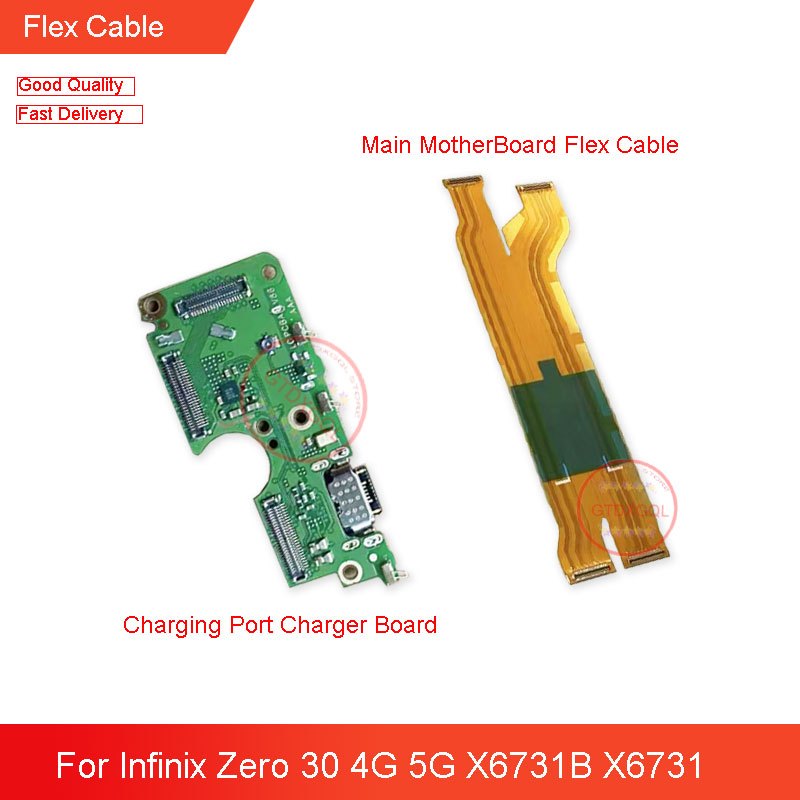 สําหรับ Infinix Zero 30 4G 5G X6731B X6731 USB ชาร์จพอร์ต Charger BOARD หลัก Flex Cable