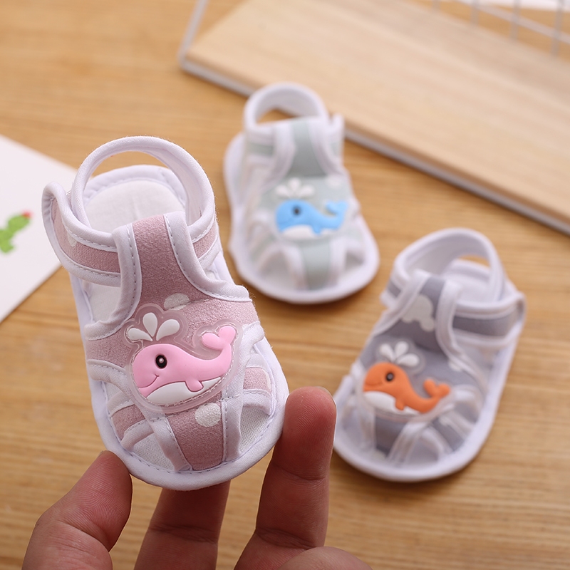 รองเท้าแตะเด็ก 6-12 เดือนเด็กรองเท้ากันลื่นพื้นนุ่มน่ารักราคาถูกระบายอากาศเหมาะสําหรับเด็กชายหญิง