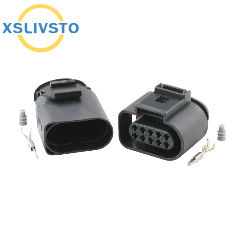 1PCS 10 Pin 1.5 mm series Car Fog Lamp Connector 1J0973715 1เจ0973815 ปลั๊กไฟท้ายด้านหลังรถยนต์ 6X09