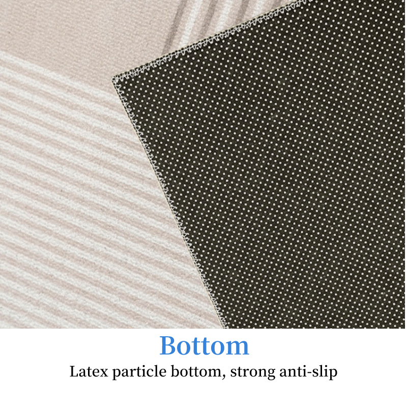 พรมห้องนั่งเล่น สไตล์มินิมอลแบบอเมริกัน วัสดุขนห่วง ขนาด 80*120-160*230 ซม. ฉนวนกันเสียงดี พรมขนาดใหญ่กันลื่น พรมตกแต่งห้องนั่งเล่น - รูปที่ 7