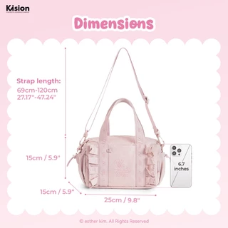 BAGSMART ESTHER BUNNY Crossbody Bag Fashion กระเป๋าสะพายขา้ง Mini Gym Bag Handbag Travel Duffel Bag
