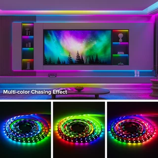 BTF-LIGHTING WS2811 60LEDs/m RGB IC แถบไฟ LED 1 IC ควบคุม 3 LEDs แถบไฟพิกเซลที่แอดเดรสได้ DC12V