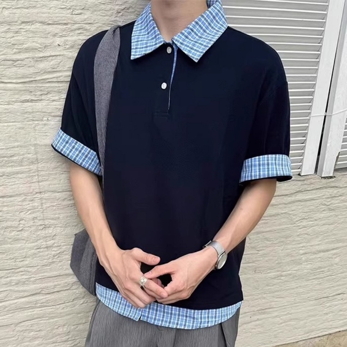 เสื้อเชิ้ตปกคู่สไตล์เกาหลี ทรงหลวมสำหรับใส่ลำลองและหลากหลายโอกาส