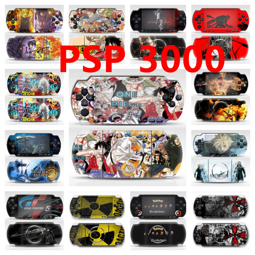 80 สีสติกเกอร์ผิวใช้งานร่วมกับ Sony PSP 3000 ไวนิล Decal ชุดฟิล์มป้องกันห่อสําหรับ PlayStation แบบพกพา 3000 PSP3000 คอนโซล