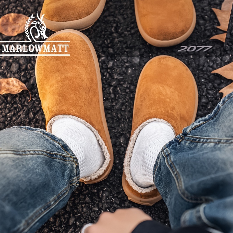 รองเท้าผู้ชาย Marlowmatt | รองเท้าลุยหิมะ | ช่วยเหลือต่ํา | เพิ่มกํามะหยี่ | ให้อบอุ่น | รองเท้าหัวโต | Anti-slip | แฟชั่นลําลอง | กลางแจ้ง | ฤดูหนาวฤดูหนาว