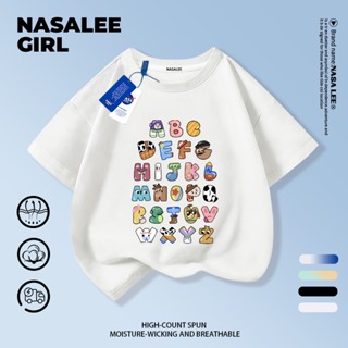 【จัดส่งทันที】เสื้อยืดเด็ก NASA สีขาว ผ้าฝ้ายระบายอากาศดี ลาย…