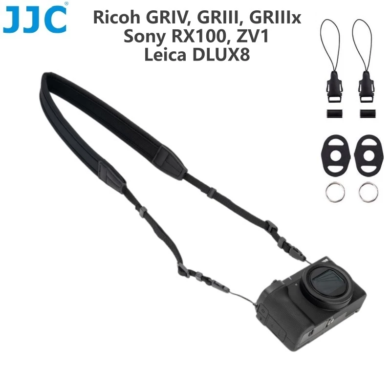 JJC Camera Strap สายกล้อง Ricoh GR IV GR III GR IIIx GR4 GR3 GR3x HDF Sony RX100 VII VI IV III ZV1 II ZV1F G7X Mark III G7XM3 สายคล้องคอกล้องแบบปลดเร็วสำหรับ