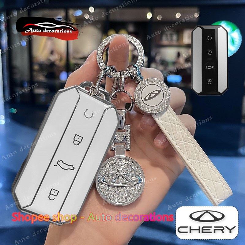 【พร้อมส่ง】เคสกุญแจรีโมทรถยนต์ TPU JAECOO 5 EV, เคสกุญแจ JAECOO J5 Chery พวงกุญแจ