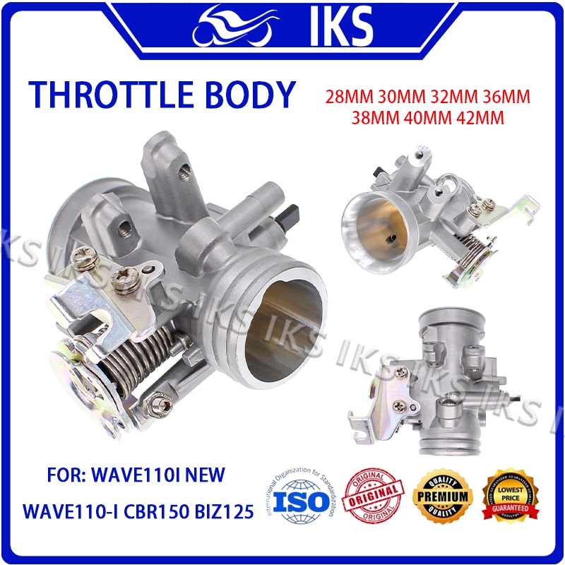 เรือนลิ้นเร่ง เรือนลิ้นเร่งเเต่ง CBR150 Wave110i WAVE110-I ใหม่ 28 มม. 30 มม. 32 มม. 36 มม. 38 มม. 40 มม. 42 มม. สําหรับ Honda BIZ125 Z125 ลิง C110 คลื่น 110 i ลิง C110 Super Cub MSX BLADE CRF110 125 ZOOMER-X VISION SCOOPY-i คลิก VARIO