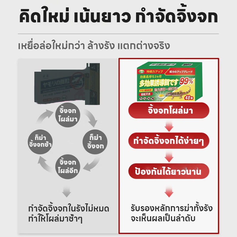 48 เม็ด！ยาฆ่าจิ้งจก  ยาจิ้งจก ไล่จิ้งจก ยาฆ่าตุ๊กแก ยากำจัดตุ๊กแก ฆ่าจิ้งจก เห็นผลทันที - รูปที่ 2