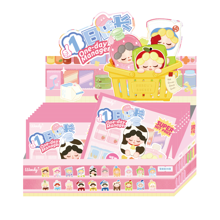 ⚡เตรียมการจัดส่ง⚡กล่องสุ่ม DODOSUGAR Wendy One Day Store Manager Cute Pellet Series Mystery Box Figu