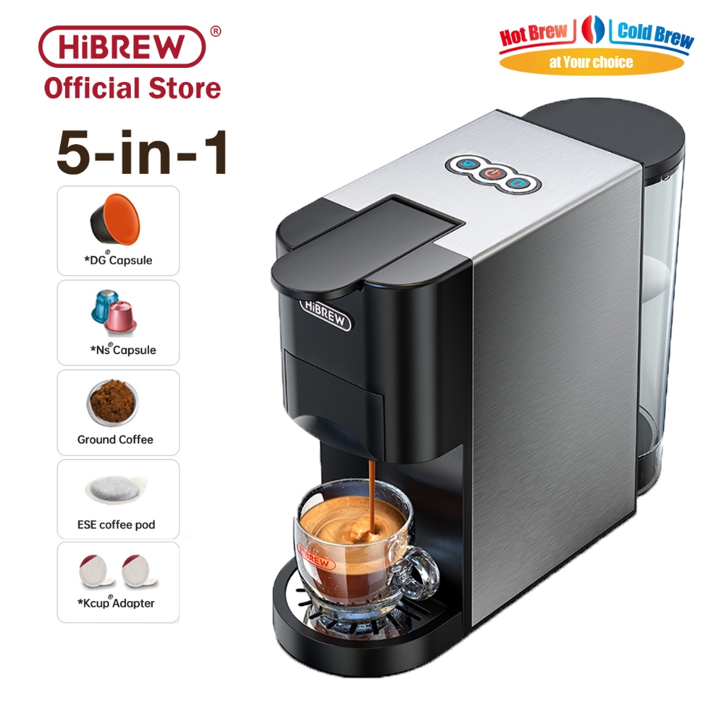 HiBREW H3A เครื่องชงกาแฟแคปซูล Espresso Pod เครื่องชงกาแฟบด ESE Pod ร้อน/เย็น