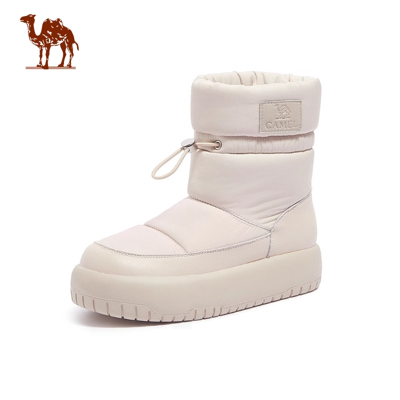 CAMEL CROWN รองเท้าบูทกันลื่นกันน้ำสำหรับผู้หญิงพร้อมซับขนแกะเพื่อความอบอุ่น