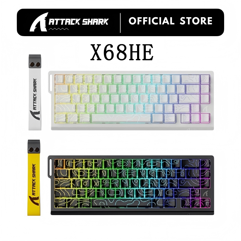 Attack Shark X68HE Wired Magnetic Switch Keyboard - FPS 8K Polling Rate 128K Scan Rate 0.01ms Ultra 