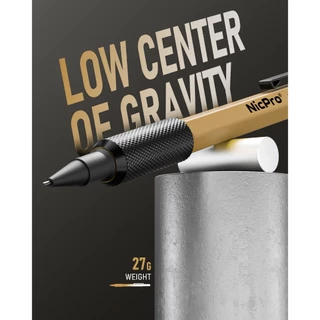 Nicpro 3 ชิ้น 1.3 มม. ชุดดินสอ 3 สี 36 เติมตะกั่ว, 3 ยางลบ - Weatherproof โลหะ MP2000 Heavy Duty Carpenter ดินสอสําหรับกลางแจ้งเครื่องหมายร่างการวาดภาพ