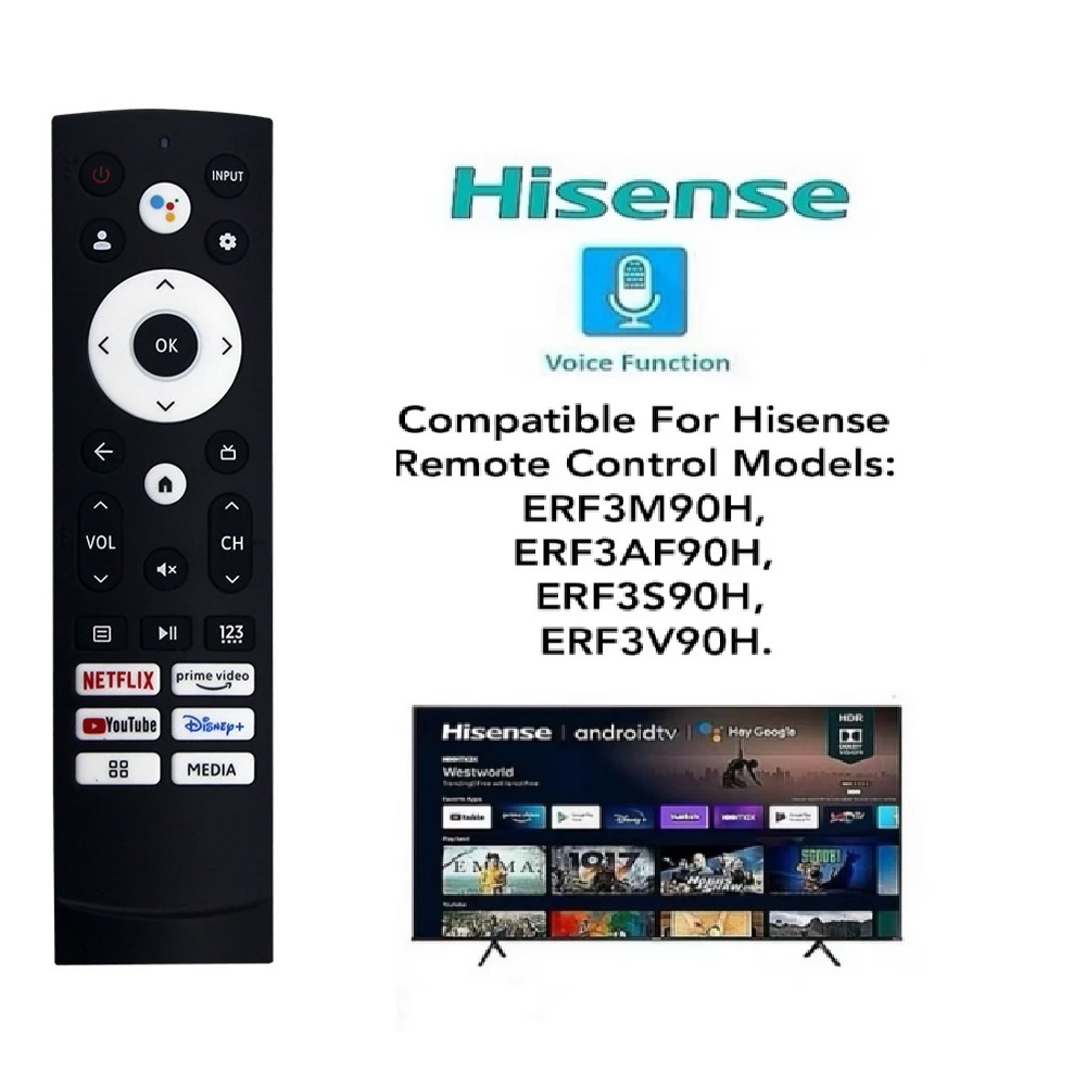 เหมาะสําหรับ Hisense ERF3S90H เหมาะสําหรับรีโมทคอนโทรลทีวี LCD เสียง Hisense 75Q6N ERF3S90H HISENSE 