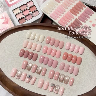 JILLRADIA - ยาทาเล็บเจลสีชมพูใหม่ ชุด 9 สี สไตล์อ่อนหวาน ติดทนนาน เหมาะสำหรับการทำเล็บ
