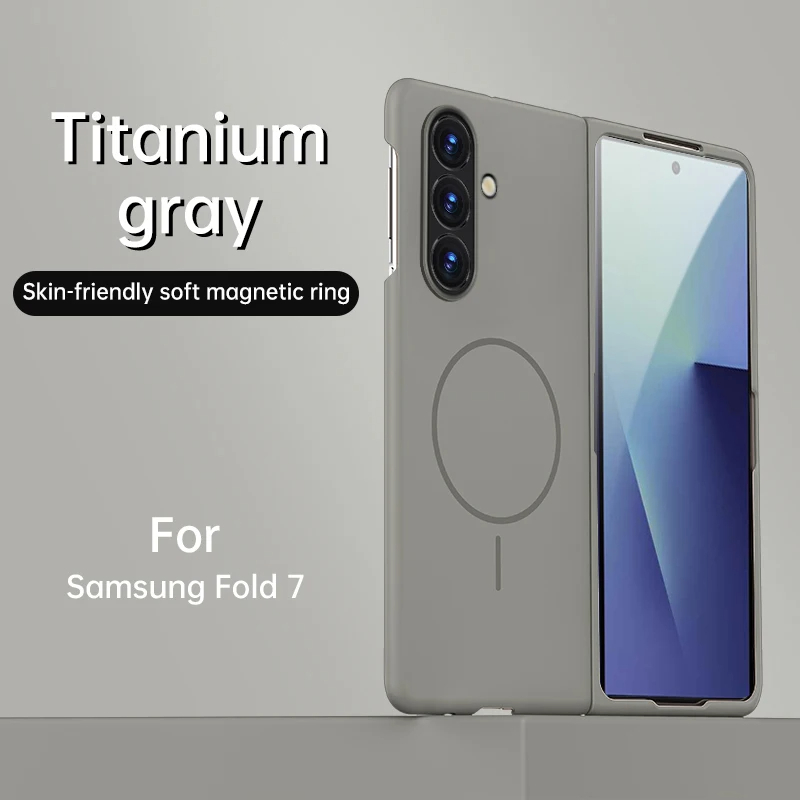 เคสโทรศัพท์แบบแข็งกันกระแทกไร้กรอบบางเฉียบด้วยแม่เหล็ก สำหรับ Samsung Galaxy Z Fold 7 6 5 4 เคสกันกระแทกสำหรับพีซีซิลิโคนชาร์จไร้สาย