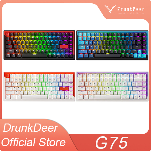 DrunkDeer G75 Rapid Trigger Mechanical Keyboard, คีย์บอร์ดเกม TKL, คีย์บอร์ดสวิตช์แม่เหล็ก, เค้าโครง