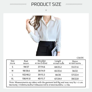 【ส่งจากไทย】เสื้อเชิ้ตแขนยาวผู้หญิง คอปกแฟชั่นผู้หญิง office style เรียบๆ เสื้อเชิ้ตสีดำ เหมาะสำหรับการไว้อาลัย