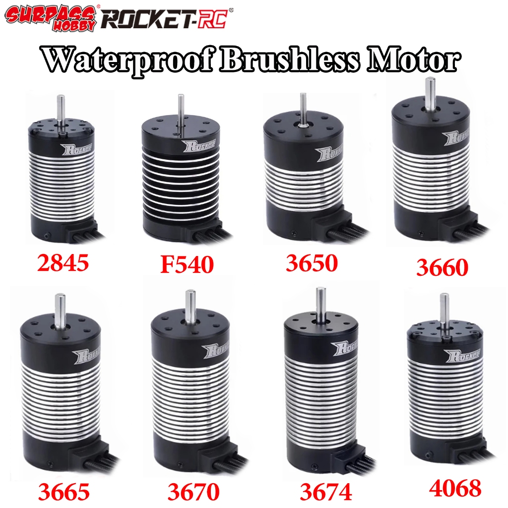 SURPASS HOBBY ROCKET 2845 3650 3660 3665 3670 3674 4068 F540 กันน้ํามอเตอร์ไร้แปรงสําหรับ 1/8 1/10 1