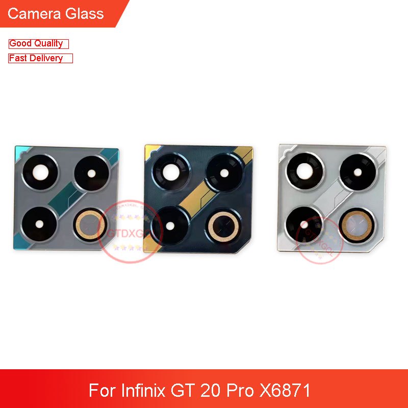 สําหรับ Infinix GT 20 Pro X6871 เลนส์กล้องด้านหลังด้านหลังพร้อมกาว