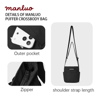 MANLUO Daily Pocket กระเป๋าสะพายข้าง โลโก้เปลี่ยนสี กันน้ำ ดีไซน์มินิมอล Unisex พร้อมส่งในไทย