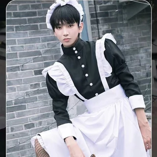 🔥ส่งไว จาก กทม🔥ชุดแม่บ้าน cos ชุดคนรับใช้ชายคอสชุดนักเรียนน่ารัก Lolita สองมิติแม่บ้านญี่ปุ่น