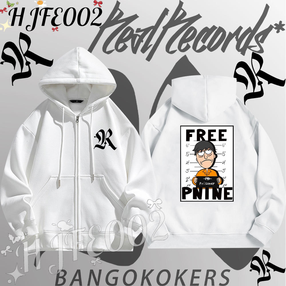 Rapper P9d Zip-up Hoodie ผ้าCotton 100%ใส่ได้ ทั้ง ชาย ใส่สบาย ไม่หด ไม่ย้ Stand collar sweatshirt#0
