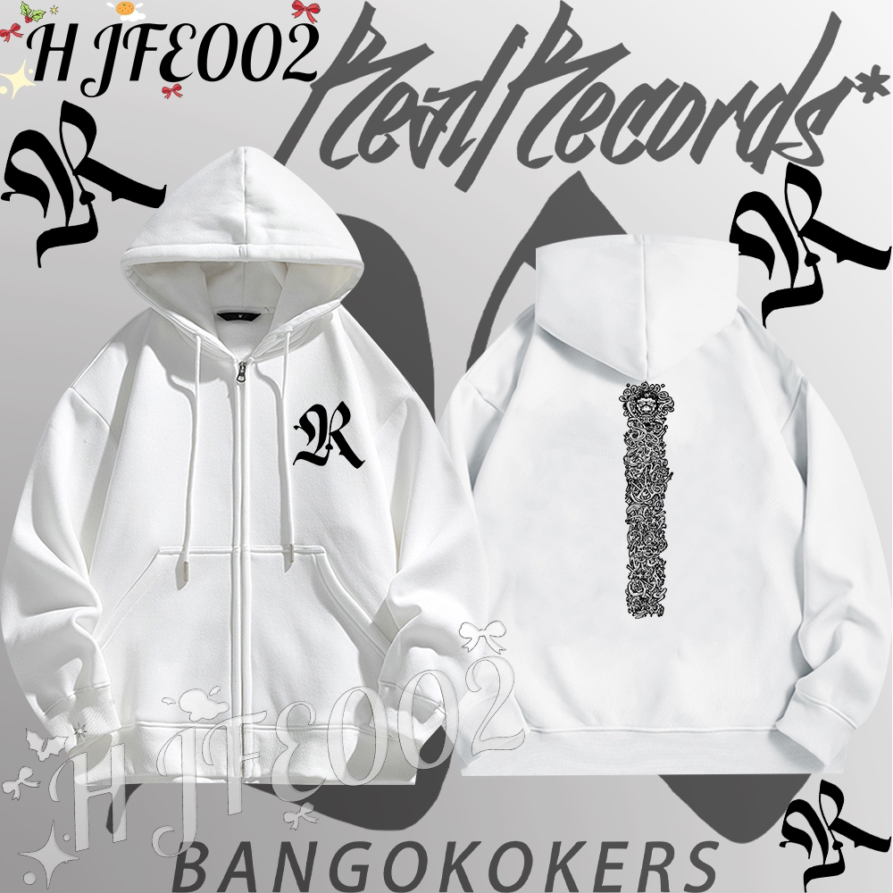 Rapper P9d Zip-up Hoodie ผ้าCotton 100%ใส่ได้ ทั้ง ชาย ใส่สบาย ไม่หด ไม่ย้ Stand collar sweatshirt#0