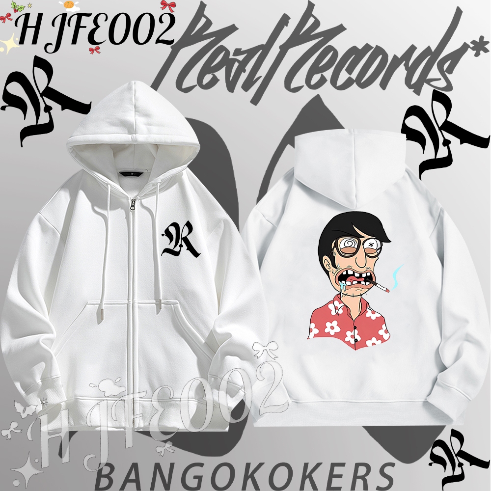Rapper P9d Zip-up Hoodie ผ้าCotton 100%ใส่ได้ ทั้ง ชาย ใส่สบาย ไม่หด ไม่ย้ Stand collar sweatshirt#0