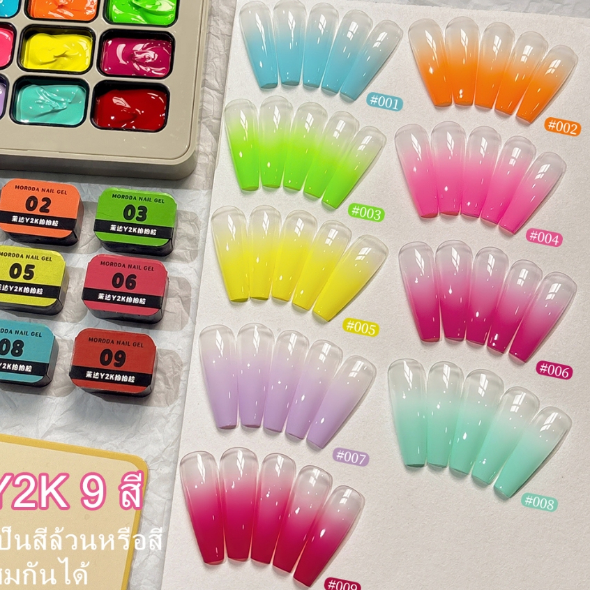 MORDDA ชุดยาทาเล็บเจลสีน้ำตาลอ่อนใหม่ของ มีให้เลือก 18 สี และสามารถสร้างเอฟเฟกต์แบบไล่เฉดสี จึงเหมาะสำหรับใช้ในร้านทำเล็บ