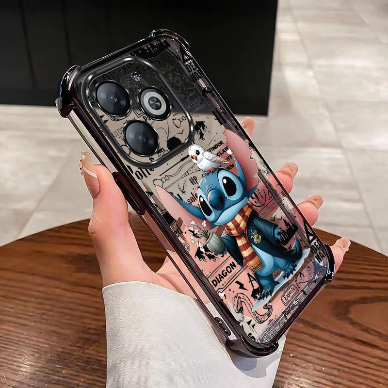 Infinix Smart 8 Pro smart8 X6525 X6525D X6525B Stitch Magician เคสป้องกันกรอบสี Harry Potter Design 