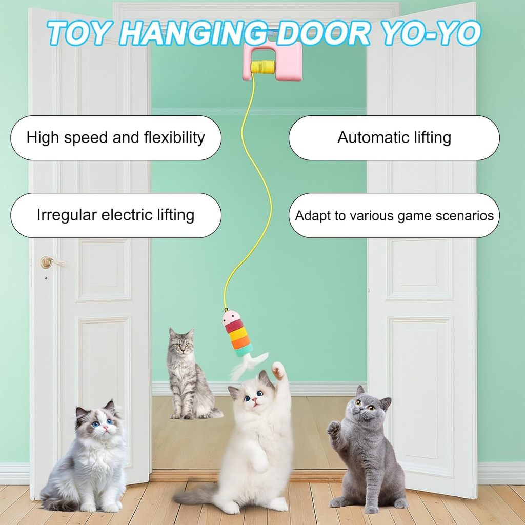 อัตโนมัติไฟฟ้าแมว Teaser ของเล่นแขวนประตู Yo-Yo Interactive สัตว์เลี้ยงของเล่นชาร์จ Self-Entertainment Play สําหรับแมวในร่มของขวัญ ราคา ถูกที่สุด ดีลบีเคเค แกลเลอรีภาพที่ 7
