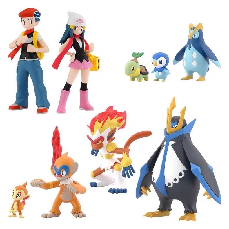 คู่มือ SCALE WORLD ภูมิภาคของ Bandai 01 Series 1/20 Scale Pokémon: Pikachu, Pidgey, Empolon, Inferna
