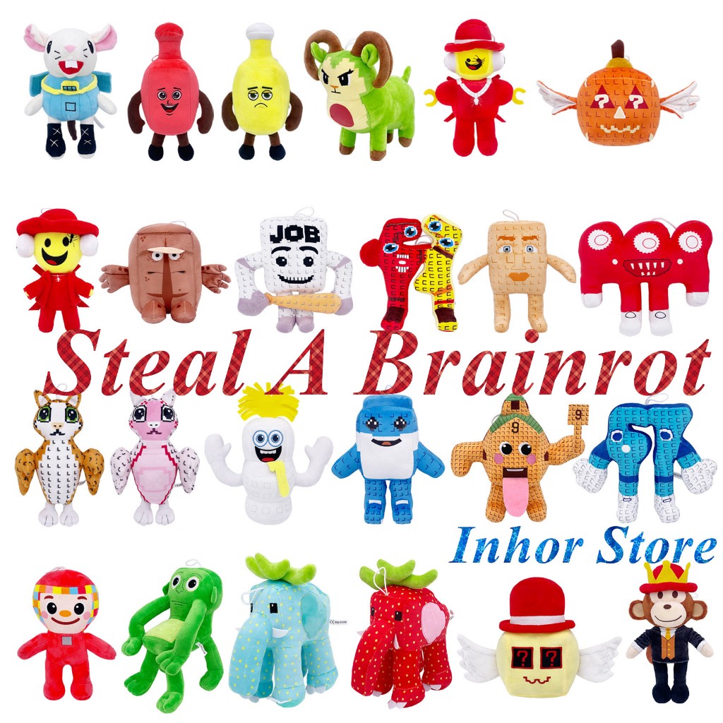 Roblox ขโมย Brainrot Plushie Jandel 67 Lucky Blocks La Esok Sekolah ตุ๊กตานุ่มตุ๊กตาของเล่นสําหรับแฟนชายหญิงเด็กของขวัญวันเกิดคริสต์มาส