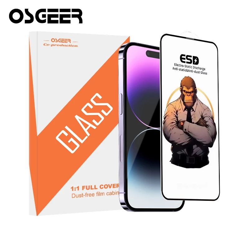 OSGEER กระจกนิรภัย 3D 9H + แก้วสําหรับ iPhone 18 17 16 15 14 13 12 11 Pro Max ป้องกันหน้าจอ, เกรด Shatterproof และทนทาน