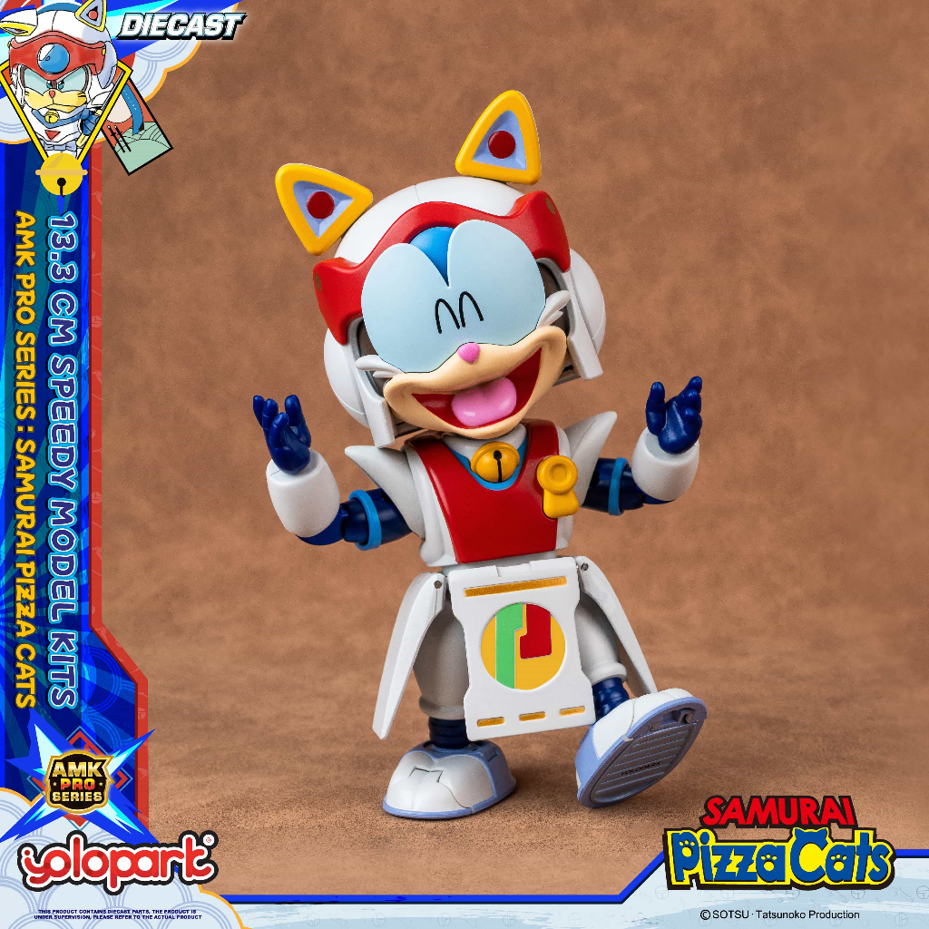 YOLOPARK AMK PRO Series Samurai Pizza Cats – ชุดโมเดล Speedy 13.3 ซม