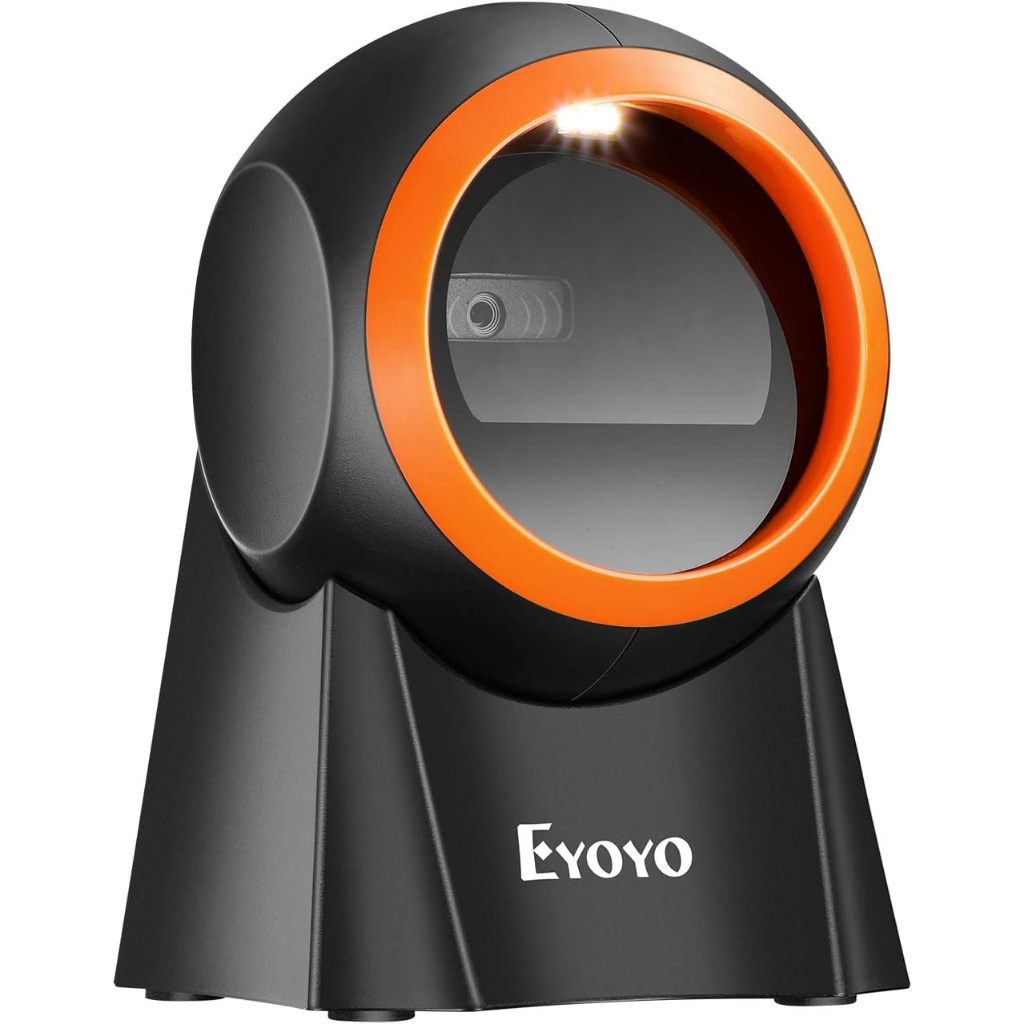 [Local stock]Eyoyo เครื่องสแกนบาร์โค้ดเดสก์ท็อปแพลตฟอร์ม 1D 2D แบบแฮนด์ฟรี, สแกนหน้าจอเครื่องอ่านบาร