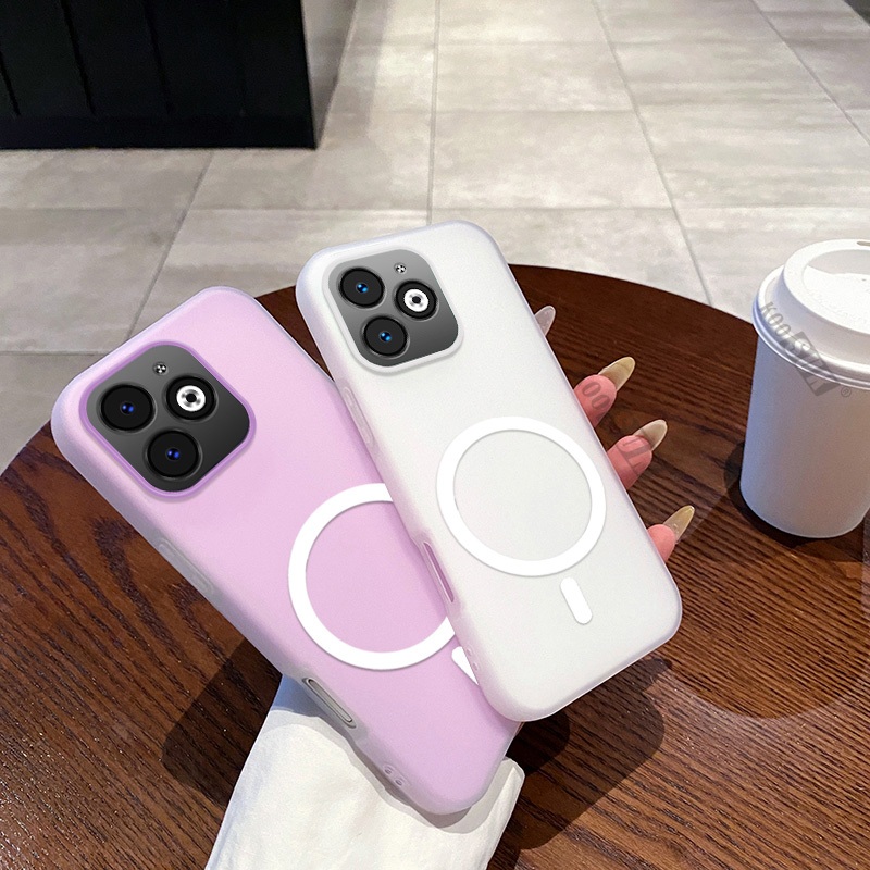 2in1 สําหรับ OPPO Reno 15F 15 Pro Mini Max Reno15 F 15C Magnetic Attraction ปกหลัง Jelly สี Hard เคสโทรศัพท์