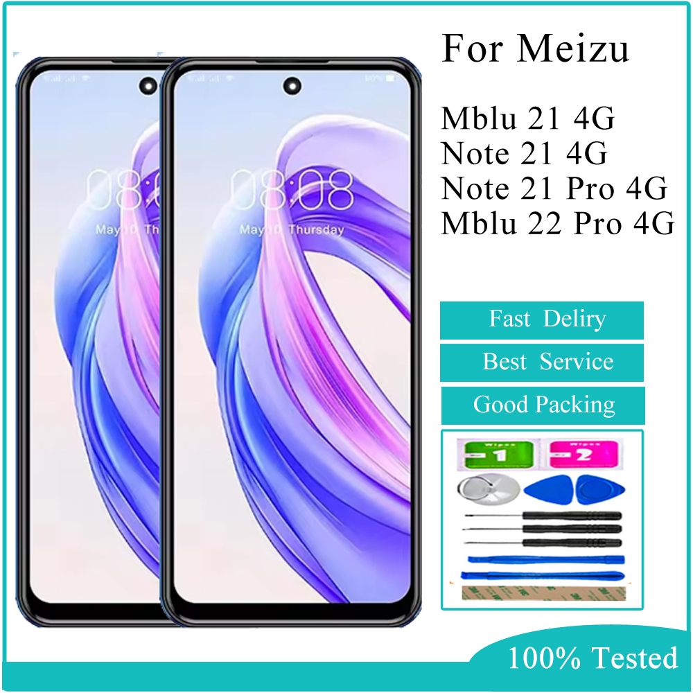 สําหรับ Meizu Mblu 21 4G Mblu 22 Pro 4G หมายเหตุ 21 หมายเหตุ 21 Pro 4G จอแสดงผล LCD หน้าจอสัมผัสเปลี