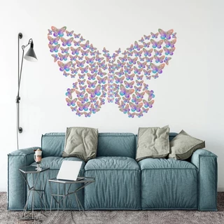 🦋 สติกเกอร์ผีเสื้อ 3D โลหะ สําหรับติดตกแต่งผนัง งานแต่งงาน ตกแต่งเค้ก 12 ชิ้น