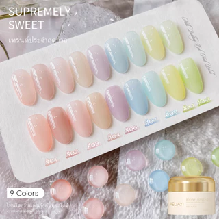 XEIJAYI 15g สไตล์ใหม่ Macaron Jelly Gel ยาทาเล็บทนทานเหมาะสําหรับร้านทําเล็บและใช้ครอบครัว
