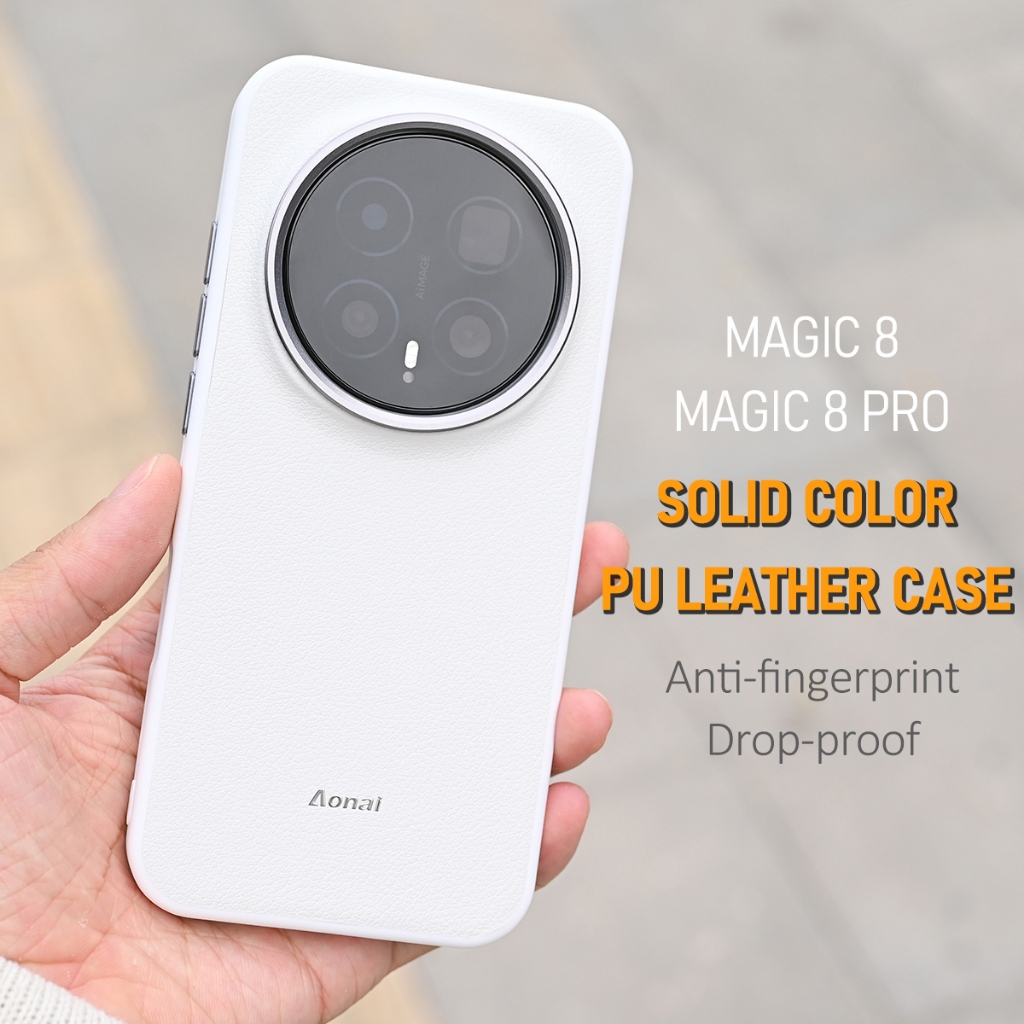 สําหรับ Honor Magic 8 / 8 Pro ปลอกหนังเคสโทรศัพท์แบบแข็ง