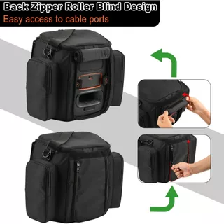 กระเป๋าเดินทางสําหรับ JBL Partybox Encore 2 Essential, เคสป้องกันถุงเก็บตาข่ายพร้อมสายสะพายไหล่และกระเป๋าอุปกรณ์เสริมสองด้าน