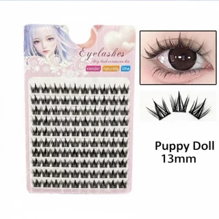 DIY Lash Eyelash รูปแบบการ์ตูนขนตาปลอมม้วนรูปตัว D เดี่ยวแบบใช้ซ้ําได้