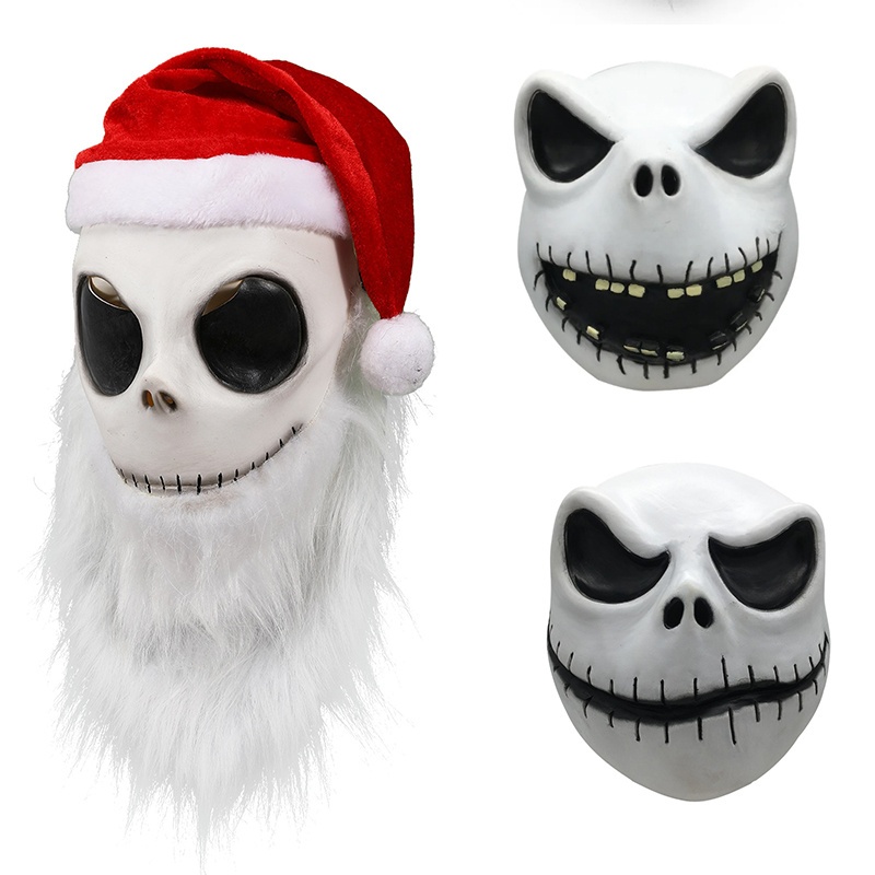 Latex Hood Grinch เสื้อผ้าคริสต์มาส Fright Night Mask Christmas Party Props คริสต์มาสตลก Night ตกแต่
