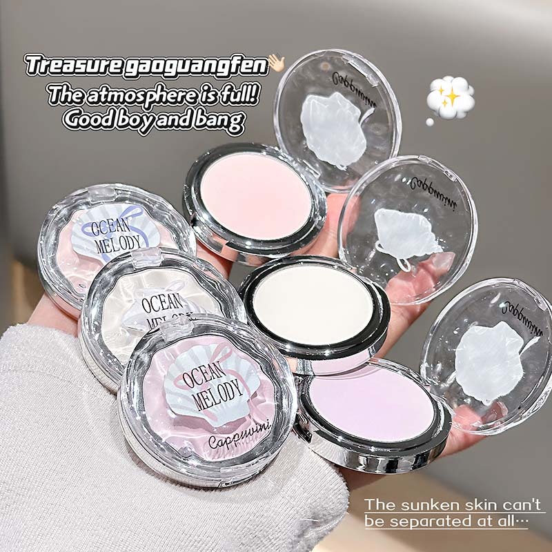 Cappuvini Matte Highlighting Powder 5.5g - Ultra-Fine Powder with Natural Color Payoff, Korean Style